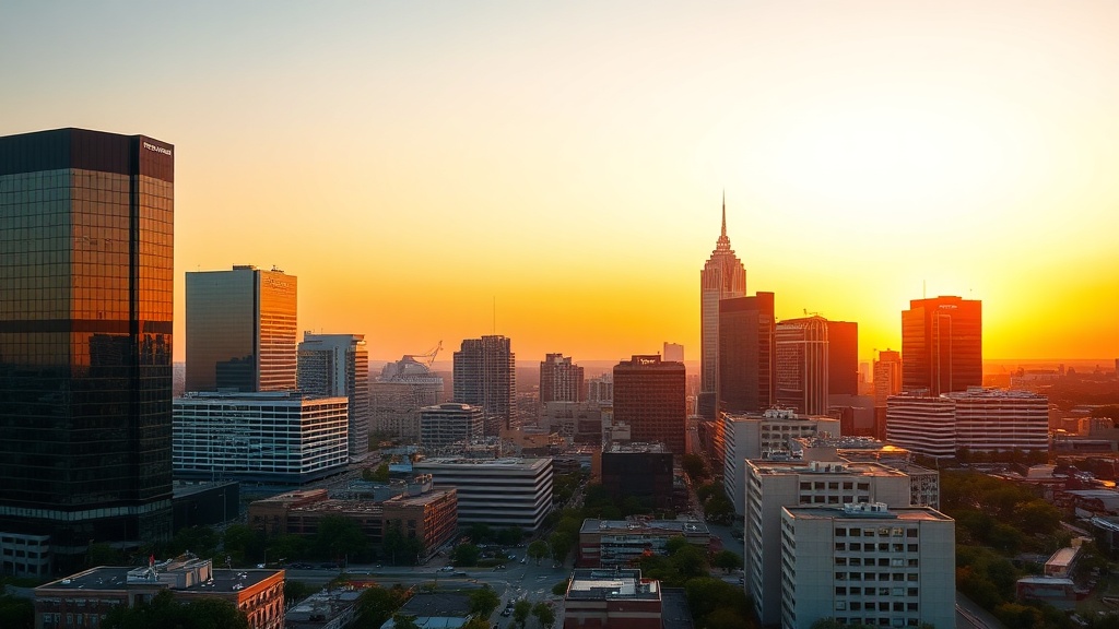 Fort Worth Texas skyline showing downtown landmarks